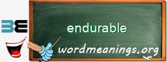 WordMeaning blackboard for endurable